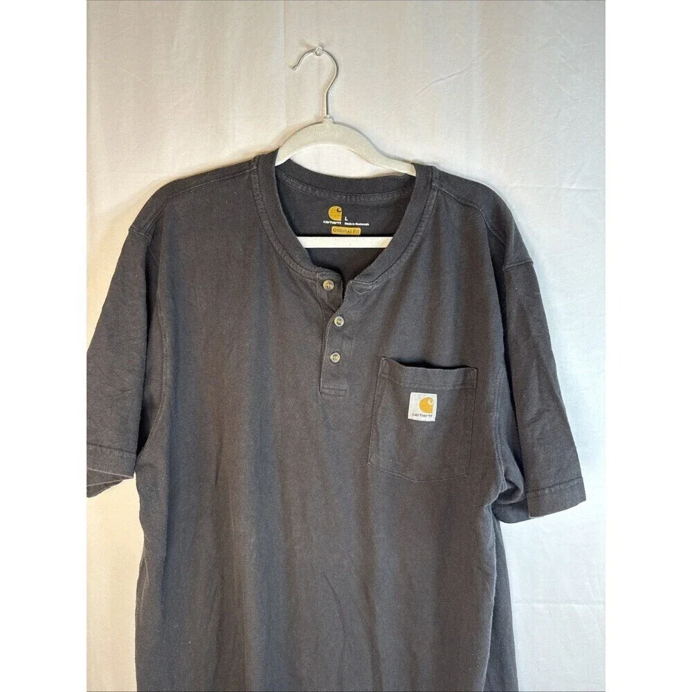 Men’s Carhartt Black Short Sleeve T Shirt Size Large Preowned